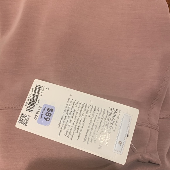 Lululemon Softstreme Cropped Crew in Twilight Rose - Picture 7 of 9